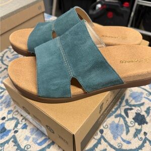 Spenco Women's Teal Slide Sandals